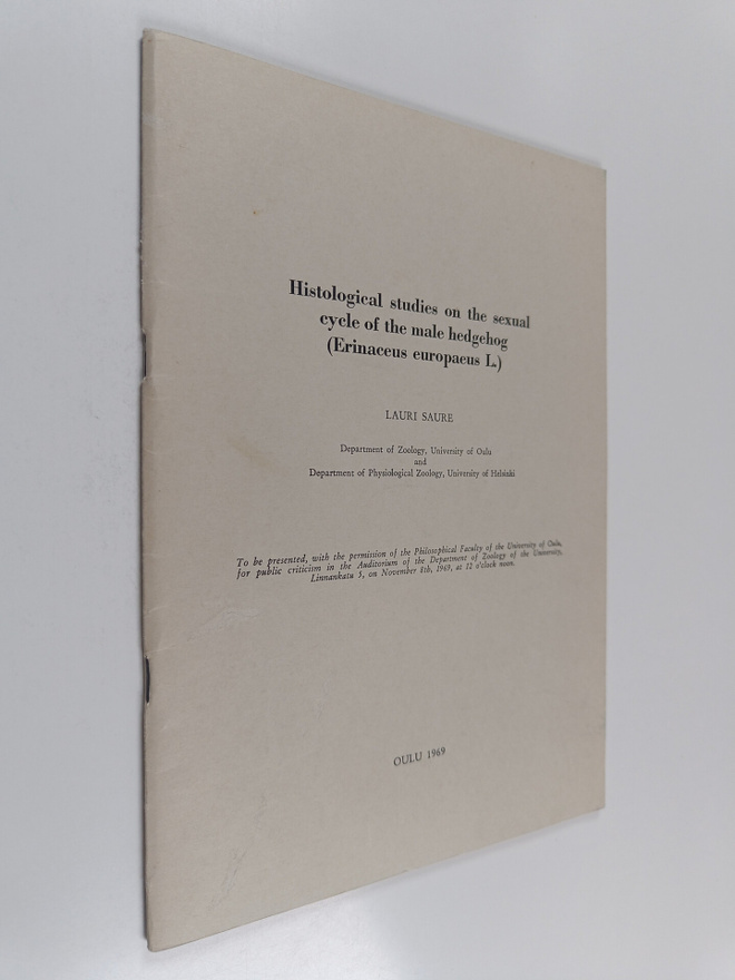 Lauri Saure : Histological Studies on the Sexual Cycle of...