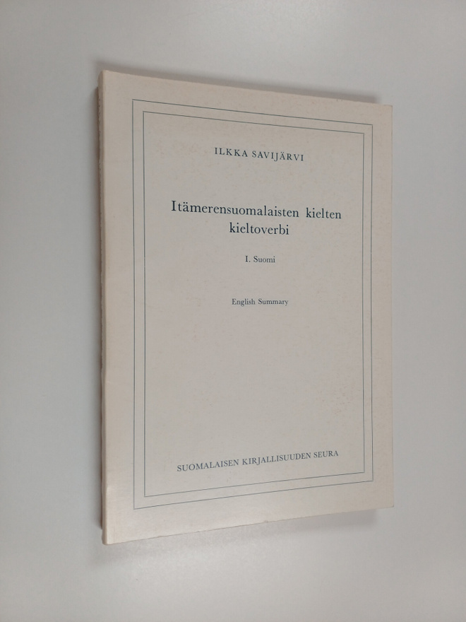 Ilkka Savijärvi : Itämerensuomalaisten kielten kieltoverb...