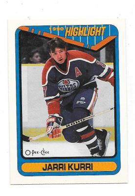 1990-91 OPC #5 Jari Kurri Edmonton Oilers