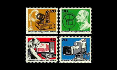 Berlin 455-8 ** Radiotoiminta 50v (1973)