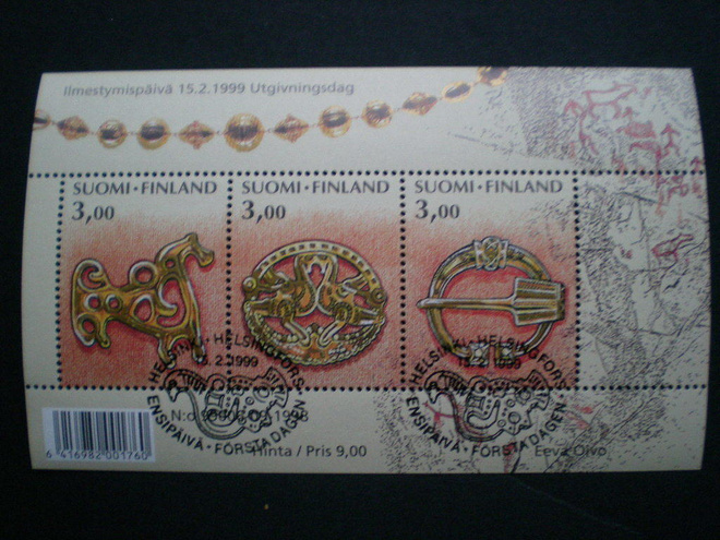 FDC-leimattu blokki Kalevala - LaPe BL22 o