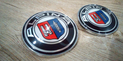 BMW Etu-/takamerkki, Alpina; Eri kokoja (74-82mm)