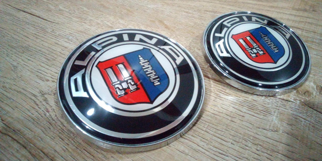 BMW Etu-/takamerkki, Alpina; Eri kokoja (74-82mm)