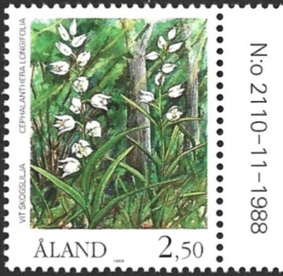 ÅL 1989 Kämmekkäkas 2,50 mk välilöpari numero ** LaPe 034