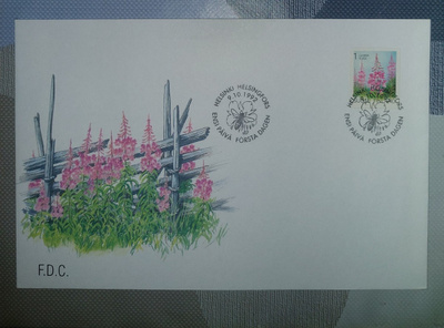 1992  Maakuntakukka 1lk tarramerkki  FDC
