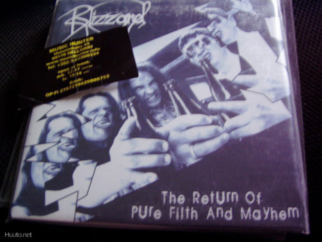 BLIZZARD - RETURN OF PURE FILTH AND MAYHEM 7'' EP EX/EX