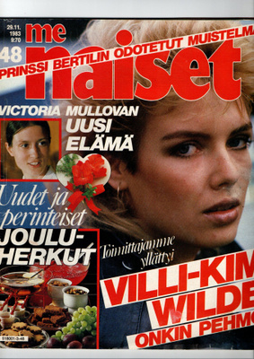 Me Naiset n:o 48 1983 Kim. ABBA:n Agnetha. Prinssi Bertil. 