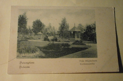 Helsinki, Korkeasaarelta, Pukki-patsas ja paviljongit, ei p.