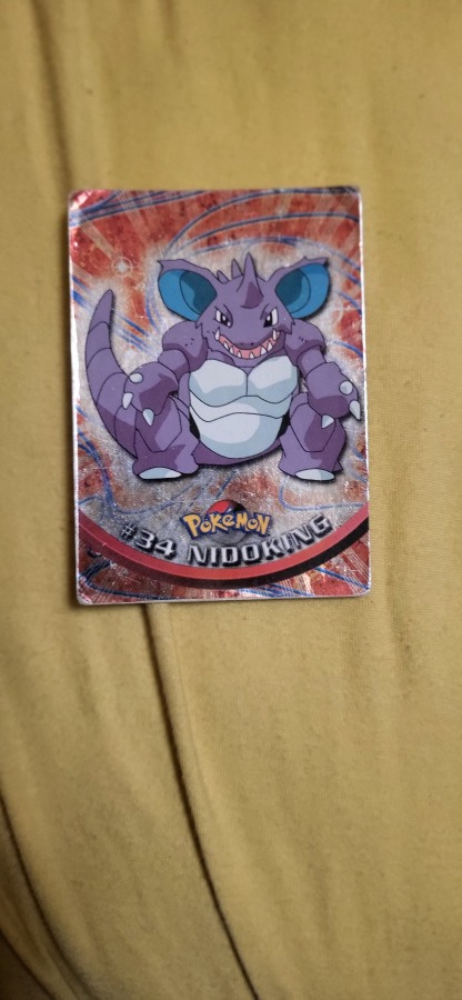 Pokemon Topps TV Animation Edition #34 Nidoking Blue Logo