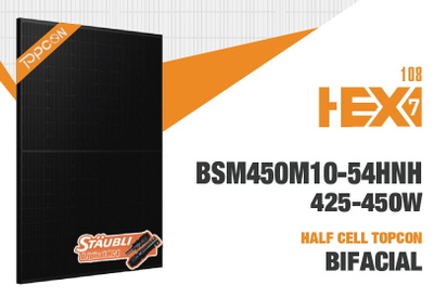16 kpl BLUESUN BLACK 450W BIFACIAL aurinkopaneeli