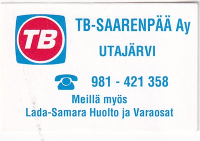 Utajärvi.  TB -Saarenpää Ay ,  b426