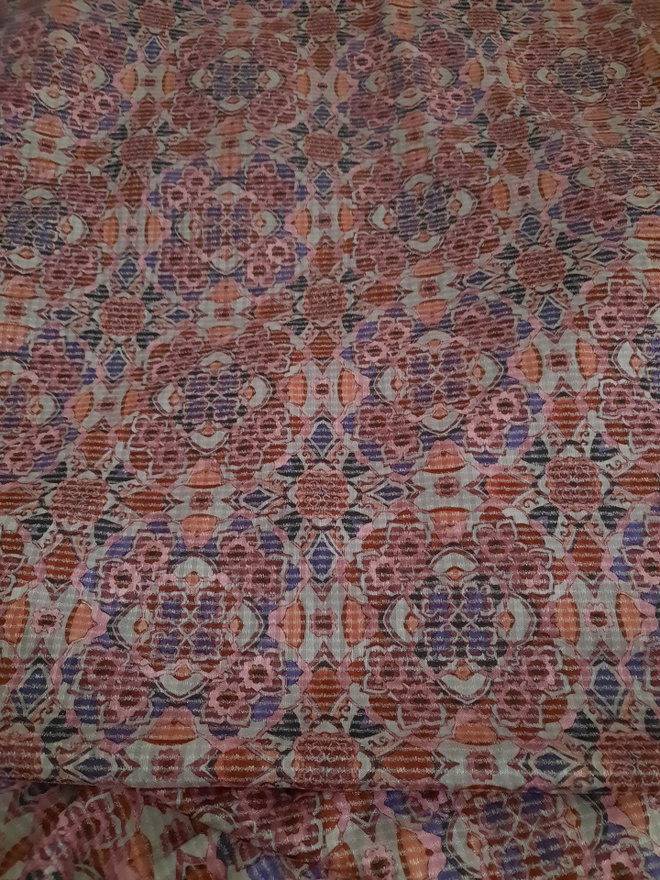 Kirjava joustava värikäs kangas 750x150cm
