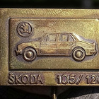 Vanha Skoda merkki. Ronssivärinen. Mitat 30*20 mm. - pikkukuva 1