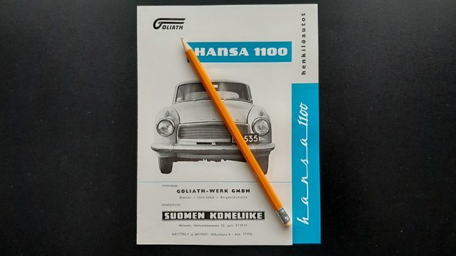 Goliath Hansa 1100 auton esite 60-luku