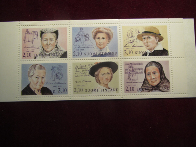 Suomalaisia naisvaikuttajia. Postimerkkivihko. 1992