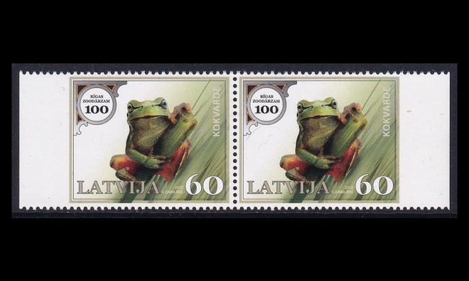 Latvia 833DD ** Eläintarha 100v vihkopari (2012)