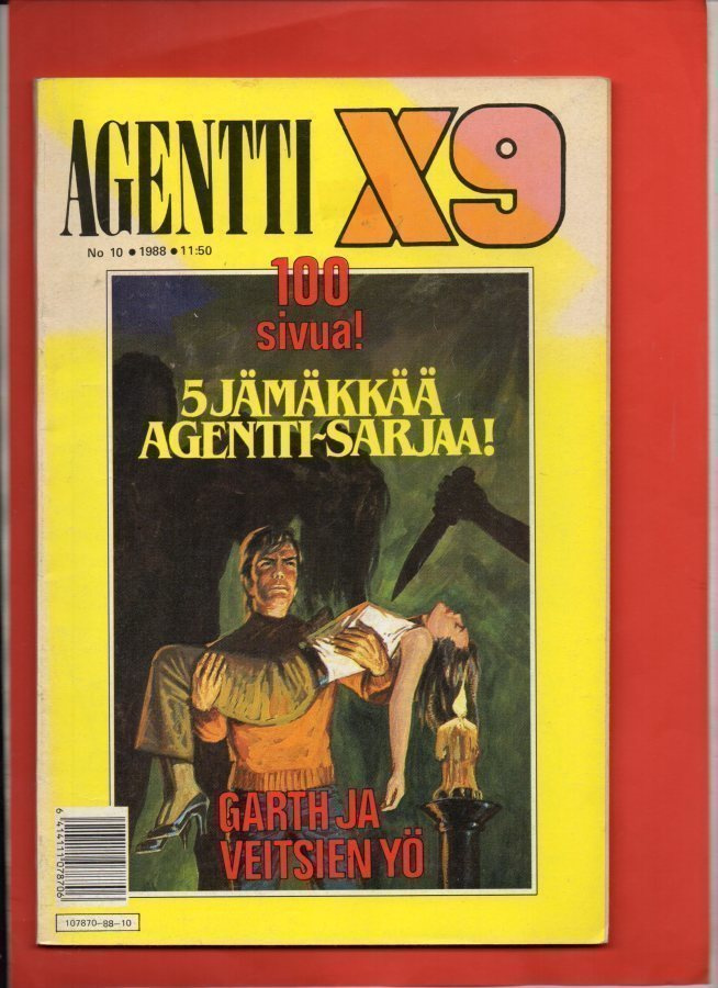 AGENTTI X9  n:o 10 1988  GARTH ja VEITSIEN YÖ.