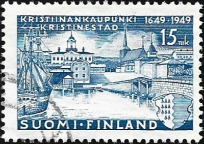 1949 Kristiinankaupunki 300 vuotta leimattu LaPe 372