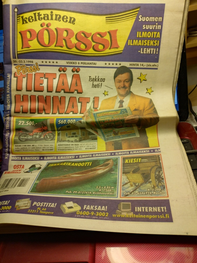 Keltainen PÖRSSI lehti 8 / 1998
