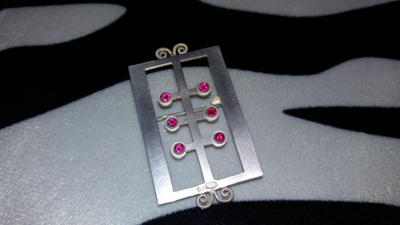 Upea vintage Ruby Hopea solki rintakoru 875