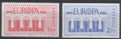 (S0334) SWEDEN, 1984 (Europa). Mi ## 1270-1271. MNH**