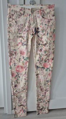 C-IN-C Jeans kukkakuosilliset Housut - koko S - M