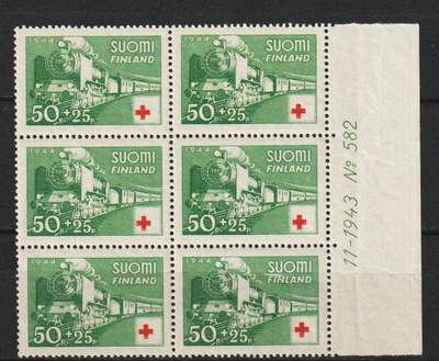 1944 Punaisen Ristin merkkikuusilo leimaamattomana