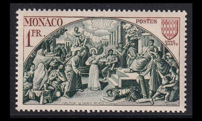 Monaco 431 ** Pyhä vuosi 1 Fr (1951)