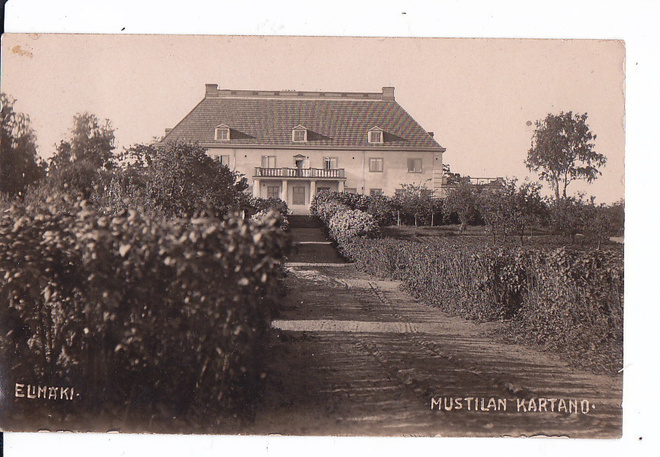 VANHA Postikortti Elimäki Kouvola Mustila 1922