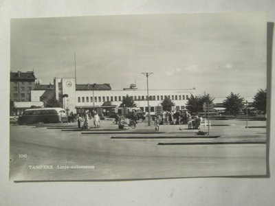 Kortti Tampere Linja-Auto Asema 1950-luku Alkup.Mallikappale