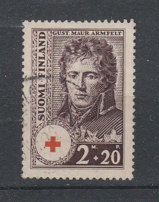 Suomi 1936, PR merkki 2mk+20p,  , leimattu