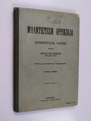 Arvid Th Genetz : Maantieteen oppikirja : kansakouluja va...