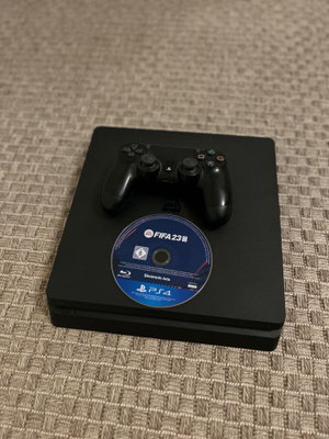 PlayStation 4 slim+ohjain ja Fifa 23