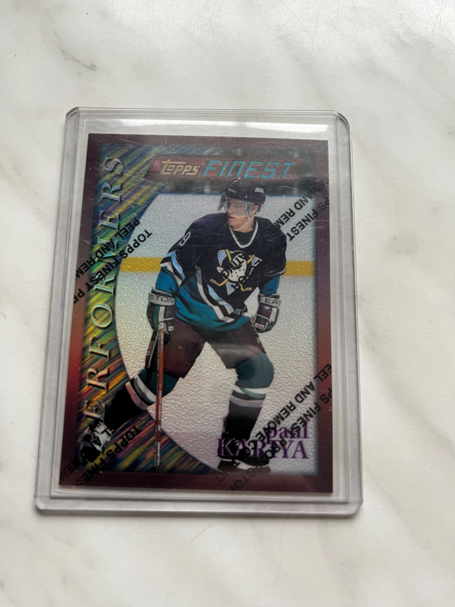 1995-96 Topps Finest Perfromers Refractor Paul Kariya #189