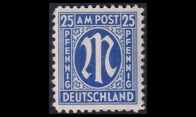 Bizone 28 ** Saksalainen paino 25 Pf (1945)
