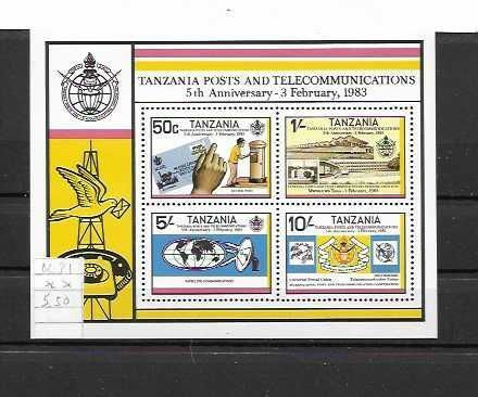TANZANIA-POSTI BL31** LUETT. 5,50€