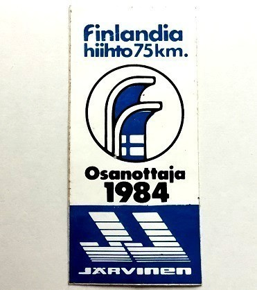 Finlandia hiihto 75 km tarra 1984