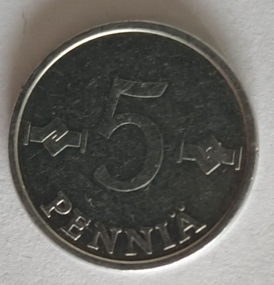 5 penniä 1987, 2 kuvaa