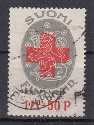 1922 Punainen Risti pyöröleimattu