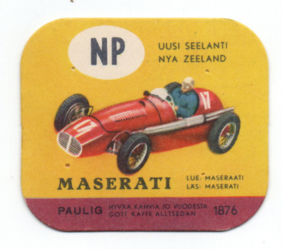 Kahvilappu MASERATI