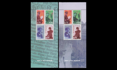 Tanska 1182-5hb ** Uusi posti- ja telemuseo vihkolehdet (199