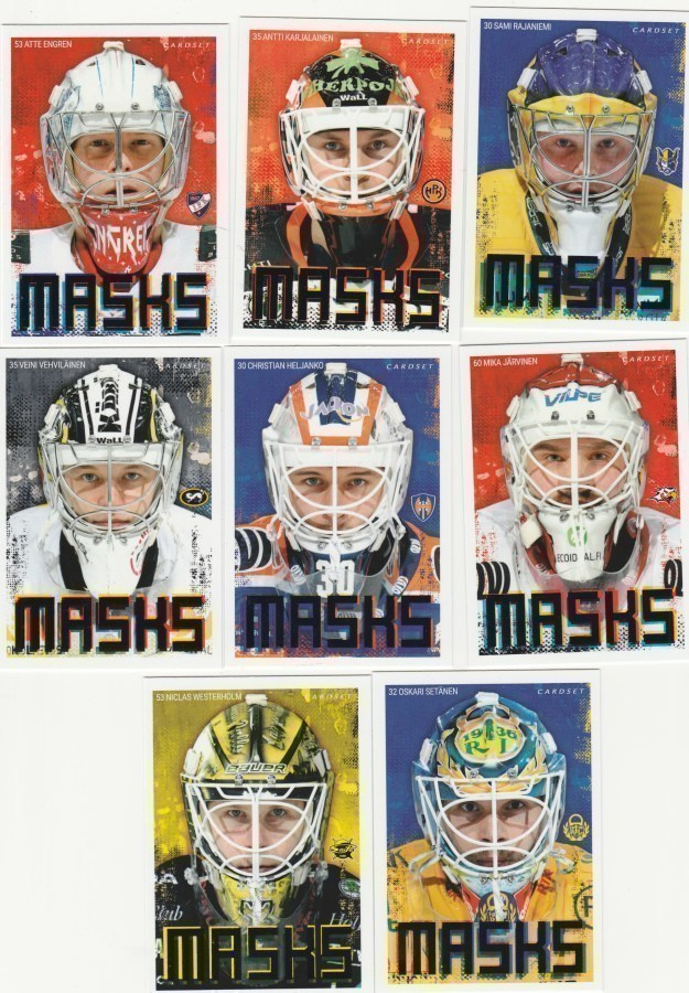 2019/20  Cardset ser 2. Masks blue/ Red  kortit  alk. 3e
