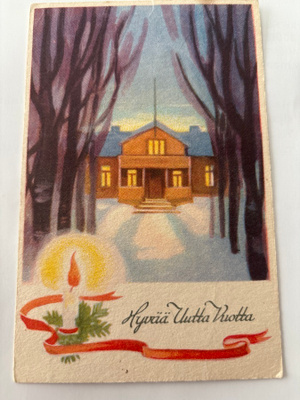 Postikortti 1940-luvulta Hyvää Uutta Vuotta!