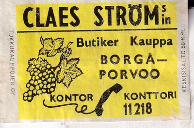 Borgå-Porvoo. Claes Ström, s98