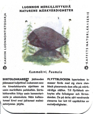 Kahvilappu Luonnon merkillisyyksiä: kummakivi