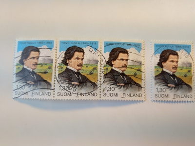 Toivo Kuulan syntymästä 100 vuotta postimerkki 1,30 markka
