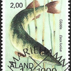 Åland 1990 Kaloja 2,00 mk EP leima Lape 039 alareuna LOISTO - pikkukuva 1