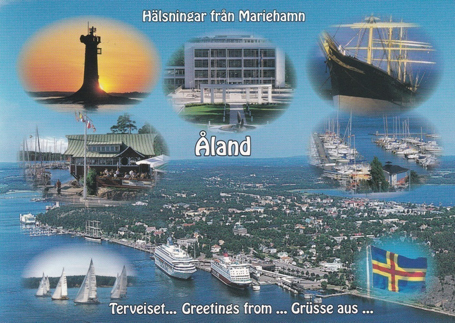 LAIVAKORTTI - LAIVOJA MARINHAMINAN SATAMASSA