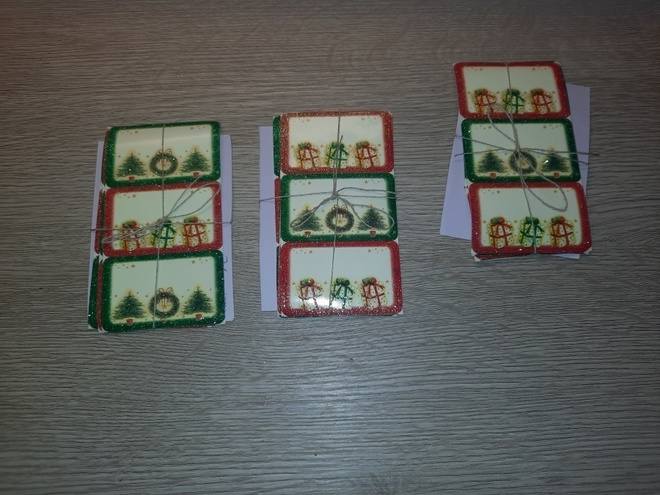 9 kpl kimalle koristeltuja paketti tarroja