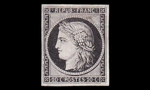 Ranska 3x o Ceres 20 C (1849)